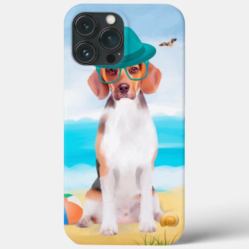 Beagle Dog On Beach iPhone 13 Pro Max Case