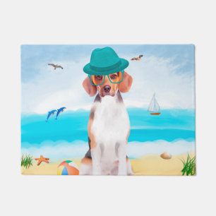 Beagle Dog On Beach Doormat