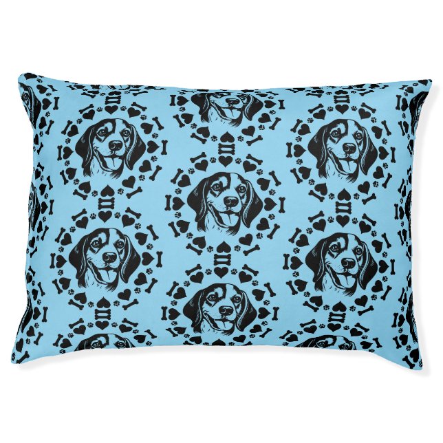 Beagle Dog Owner Pet Bed (Front)