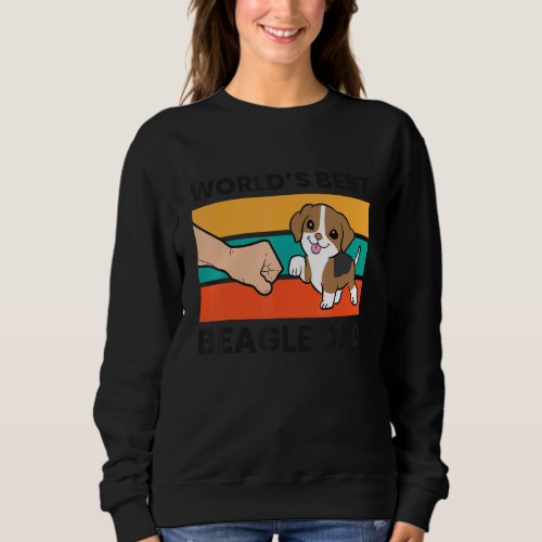 Beagle Dog Papa Worlds Best Beagle Dad Sweatshirt