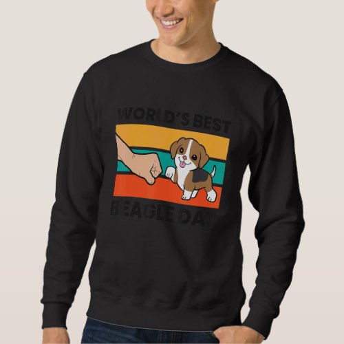 Beagle Dog Papa Worlds Best Beagle Dad Sweatshirt