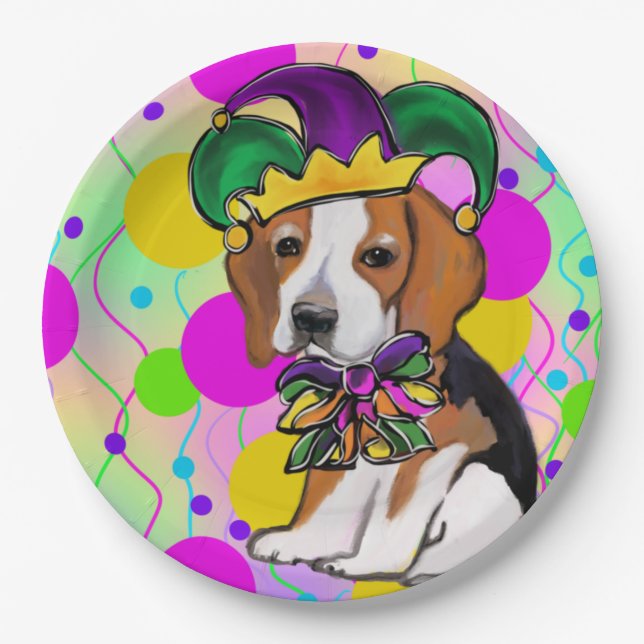 Beagle Dog Paper Plates (Front)