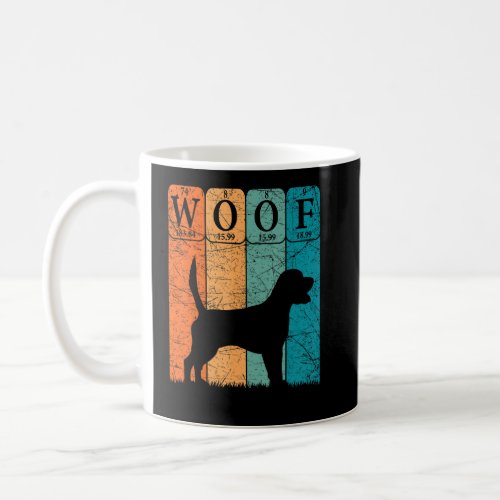 Beagle Dog Periodic Table Elements Dog   Woof  Coffee Mug