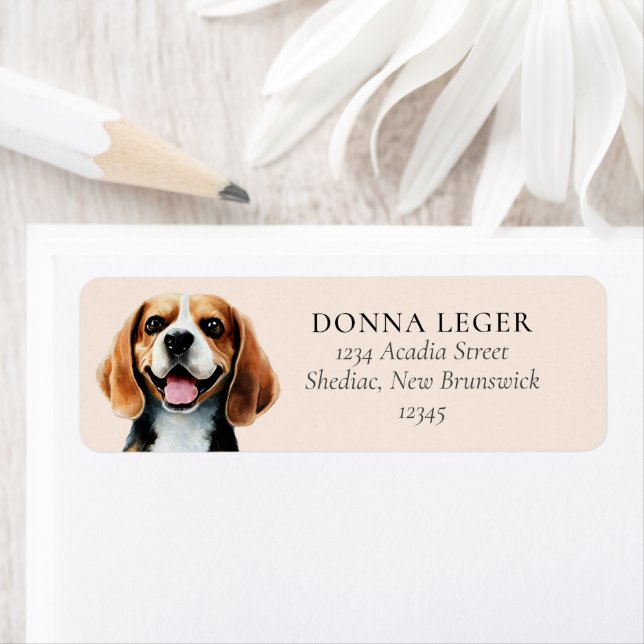 Beagle Dog Personalized Address Label (Insitu)