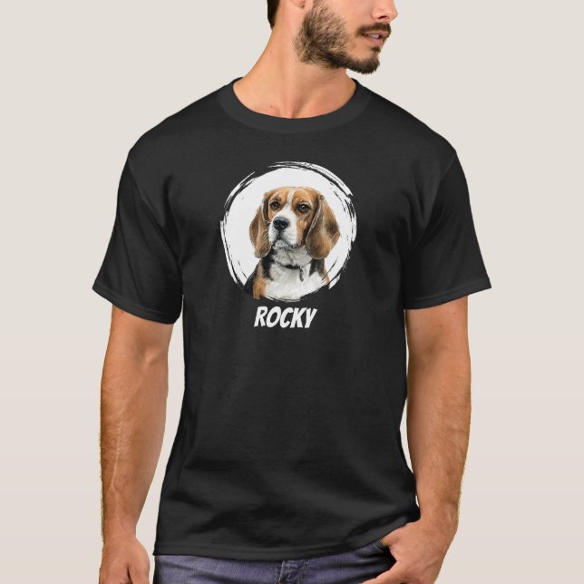 Beagle Dog Personalized Chic Stylish Trendy T-Shirt (Front)