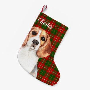 Beagle  Dog Personalized Small Christmas Stocking