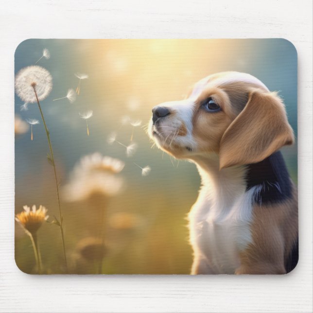 Beagle Dog Pet Animal Tranquil Peaceful Mouse Pad (Front)