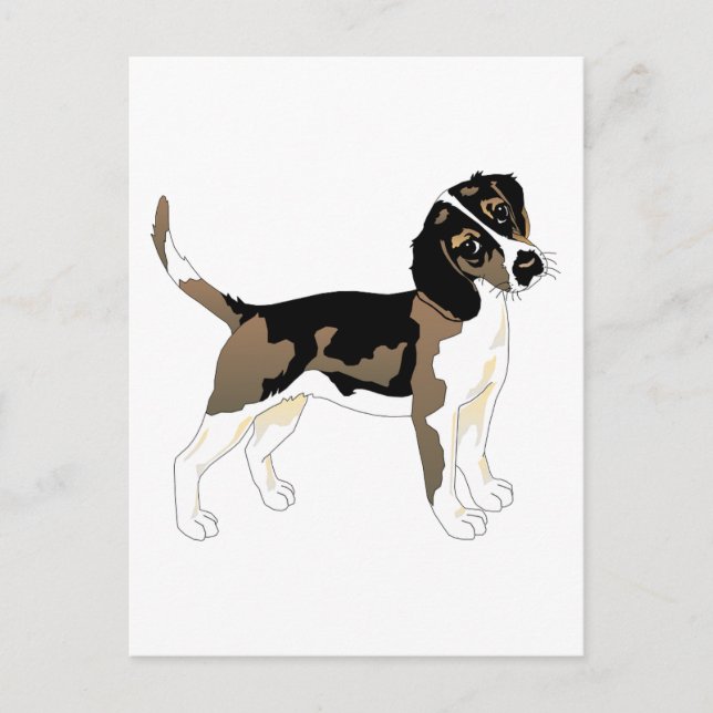 Beagle Dog Pet Animals Peace Love Postcard (Front)