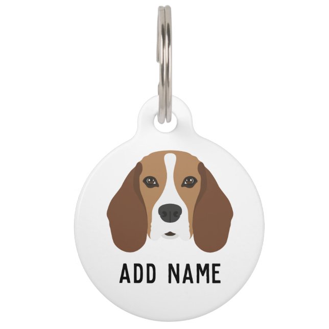 Beagle Dog Pet ID Tag (Front)