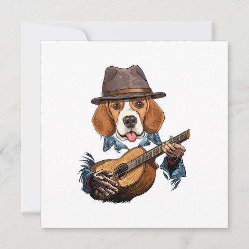 Beagle Dog Playing Guitar Funny Beagle