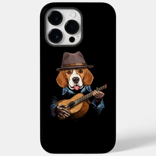 Beagle Dog Playing Guitar Funny Beagle Case_Mate iPhone 14 Pro Max Case