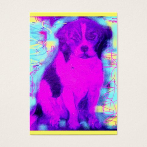 beagle dog popart business card