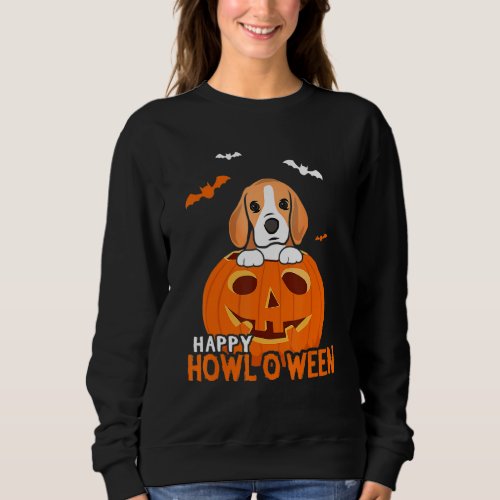 Beagle Dog Pumpkin Halloween Costume Jack O Lanter Sweatshirt