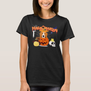 Beagle Dog Pumpkin Witch Zombie Halloween Costume T-Shirt