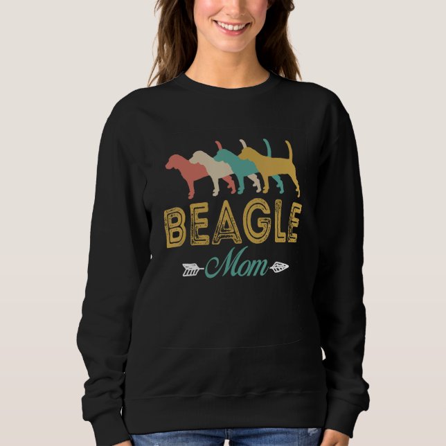 Beagle Dog Retro Beagle Mom grandma Sweatshirt (Front)