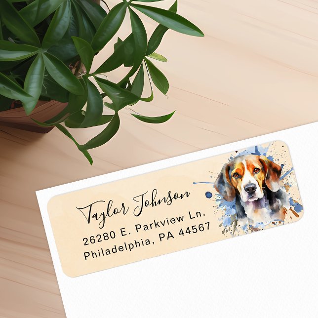 Beagle Dog Return Address Label (Creator Uploaded)
