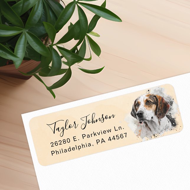 Beagle Dog Return Address Label (Creator Uploaded)