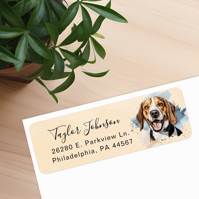 Beagle Dog Return Address Label (Creator Uploaded)