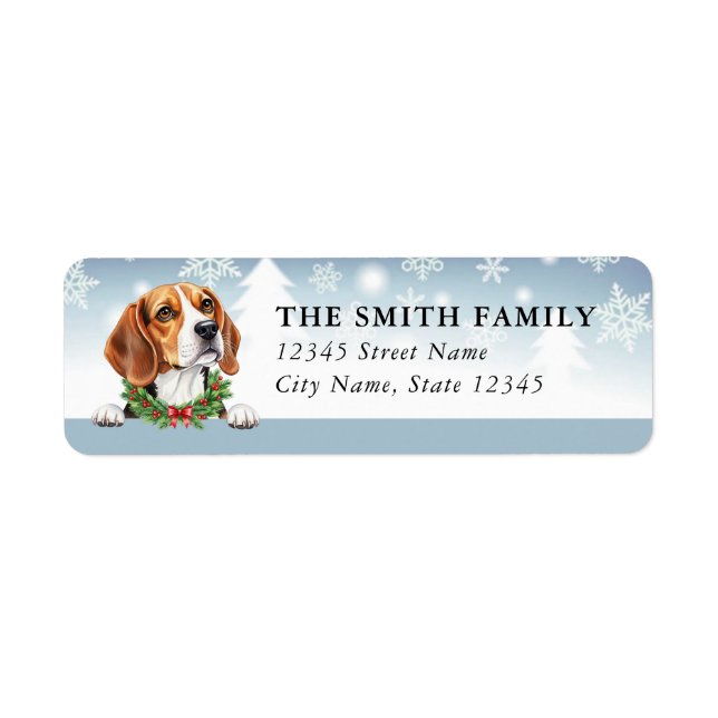 Beagle Dog Return Address Labels (Front)