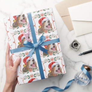 Beagle Dog Santa Christmas Wrapping Paper