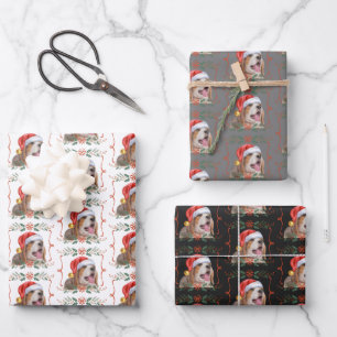 Beagle Dog Santa Christmas Wrapping Paper Sheets