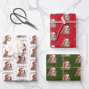 Beagle Dog Santa Christmas Wrapping Paper Sheets