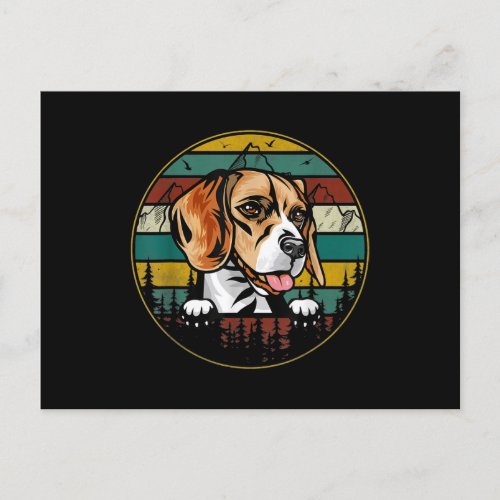 Beagle Dog Shirt Fathers Day Christmas For Dog Dad Holiday Postcard
