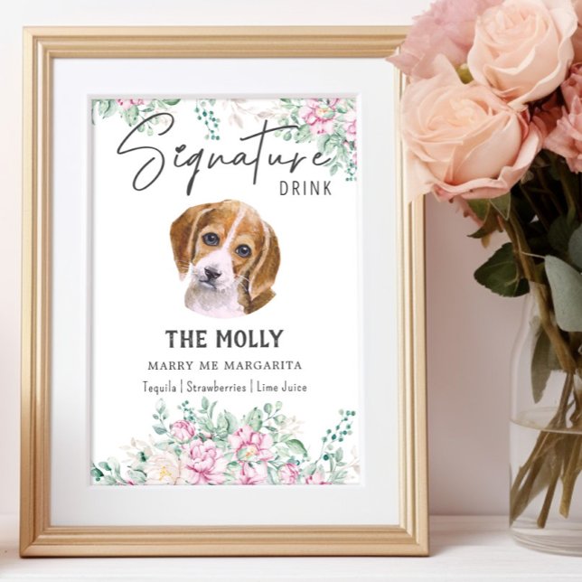 Beagle Dog Signature Drink Sign (Creator Uploaded)