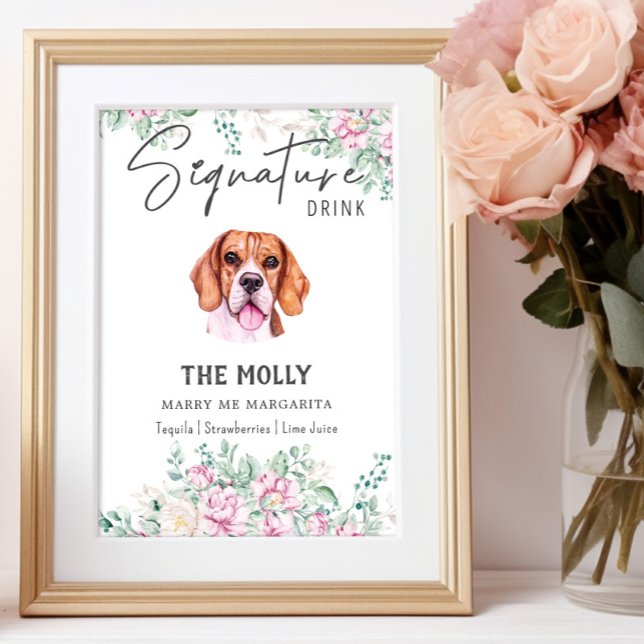 Beagle Dog Signature Drink Sign (Creator Uploaded)