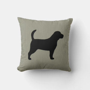 Beagle Dog Silhouette Decorative Throw Pillow