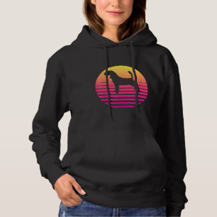 Beagle Dog Silhouette Retro Vintage 70s 80s Vaporw Hoodie