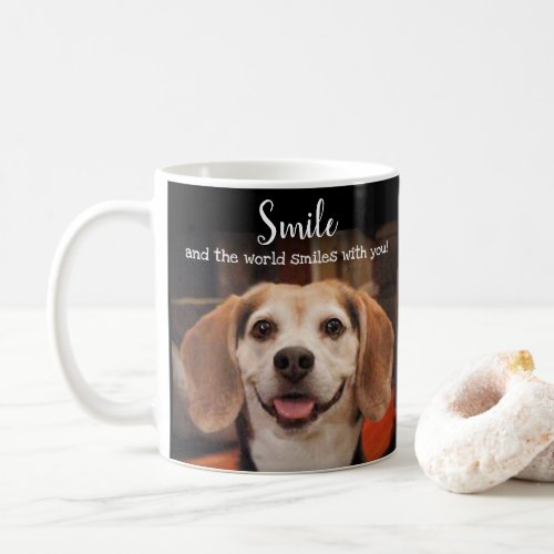 Beagle Dog Smile Quote Cute Smiling Photo Coffee Mug