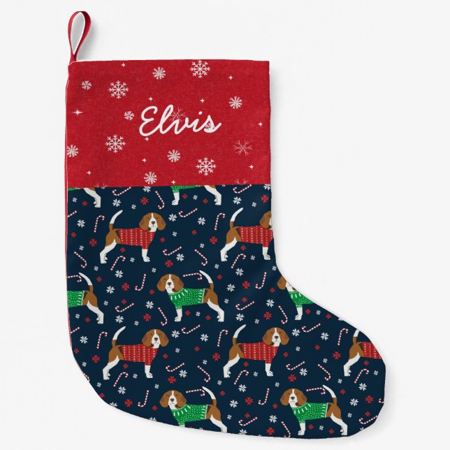 Beagle Dog Stocking christmas pet (Front)