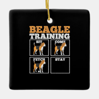 Beagle Dog Training Dog Ceramic Ornament