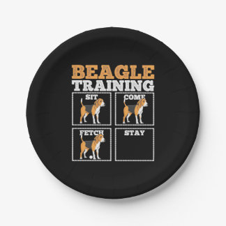 Beagle Dog Training Dog Paper Plates