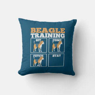 Beagle Dog Training Dog Throw Pillow