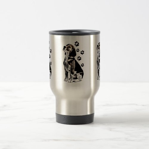 Beagle dog travel mug