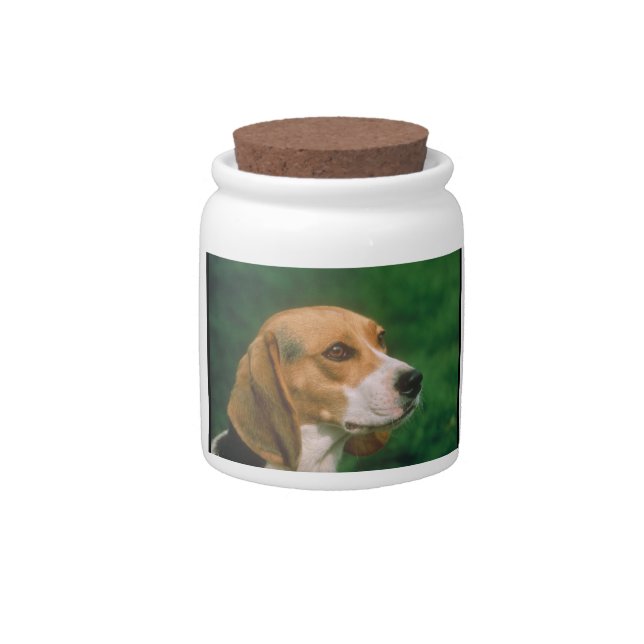 Beagle Dog Treat Candy Jar (Front)