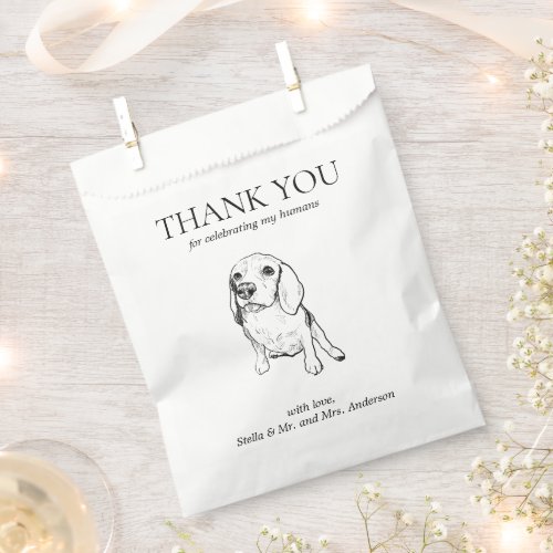 Beagle Dog Treat Pet Drawing Favor Bag