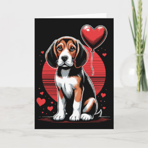 Beagle Dog Valentine's Day Dog Owner Valentine 1 Card