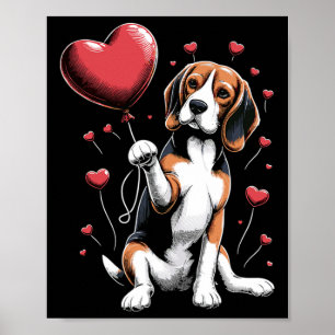Beagle Dog Valentine's Day Dog Owner Valentine Poster