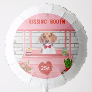 Beagle Dog Valentine's Day Kissing Booth Balloon