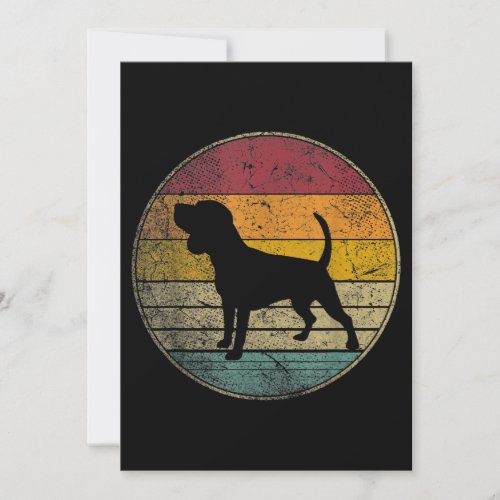 Beagle Dog Vintage Retro Style Distressed Save The Date