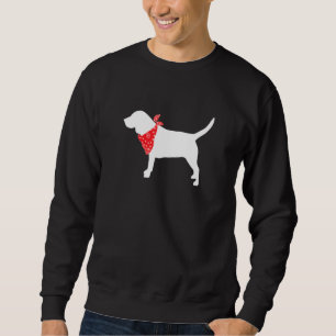 Beagle Dog Wearing Red Bandana Sweatshirt