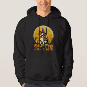 Beagle Dog Witch Scary Moon Halloween Happy Howl o Hoodie
