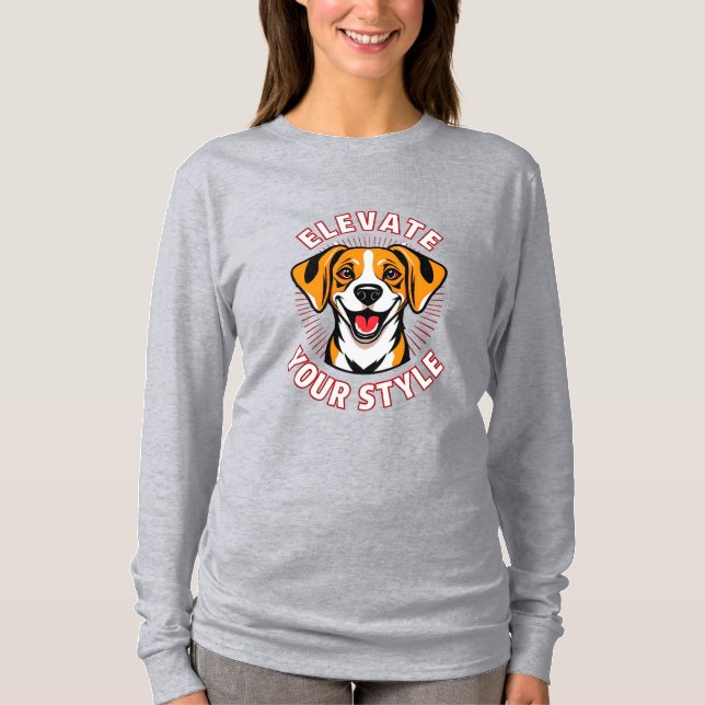 Beagle Dog with Text Art T-Shirt (Front)