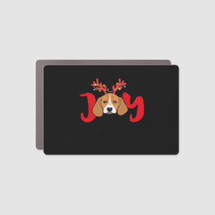 Beagle Dog Xmas Christmas Reindeer Antlers Light E Car Magnet