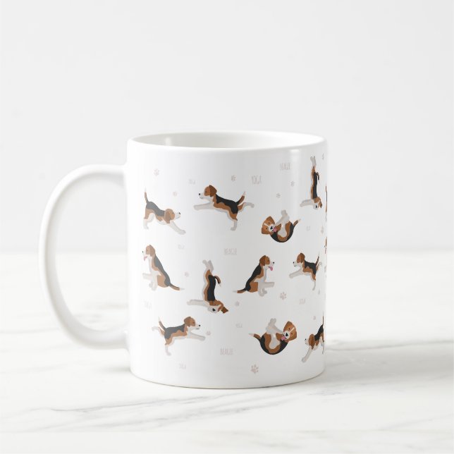 Beagle dog yoga mug (Left)