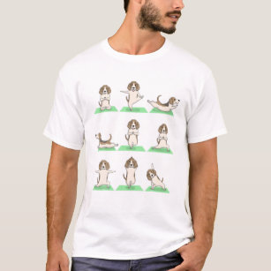 Beagle Dog Yoga Pose Zen Cute Workout Exercise Yog T-Shirt