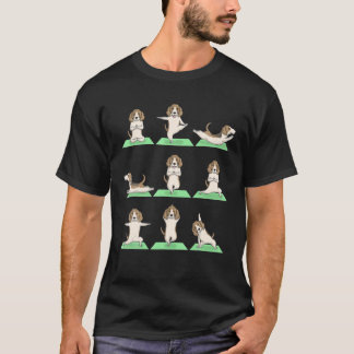 Beagle Dog Yoga Pose Zen Cute Workout Exercise Yog T-Shirt
